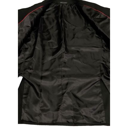 Jones New York Mens Blazer Black S46 Button Sleeve Inner Pockets Back Slit