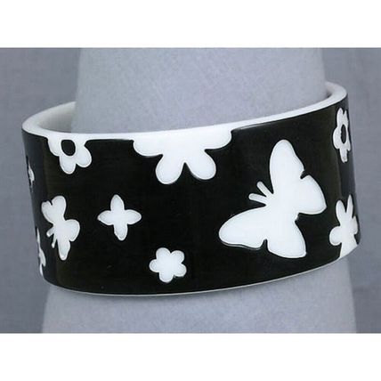 Overlayer Butterfly Bangle - Acrylic - Black - BR-OB00150BLK