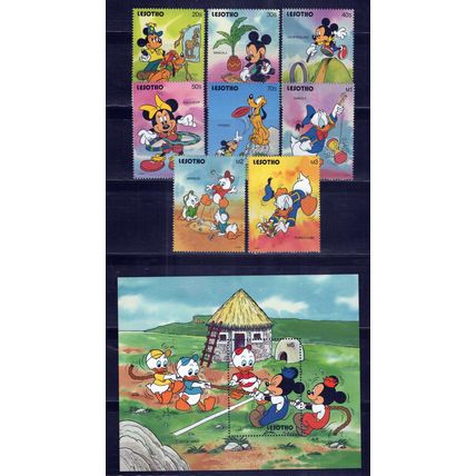 Lesotho 861-870 MNH Disney Games Pin The Tail On The Donkey ZAYIX 0724M0120
