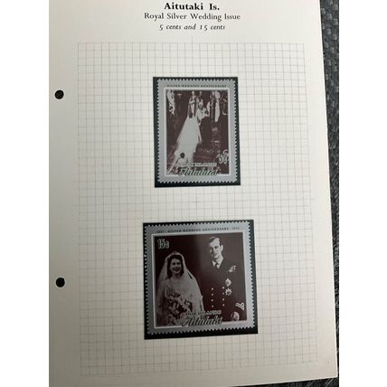AITUTAKI 1972 SG46/47 Royal Silver Wedding MNH