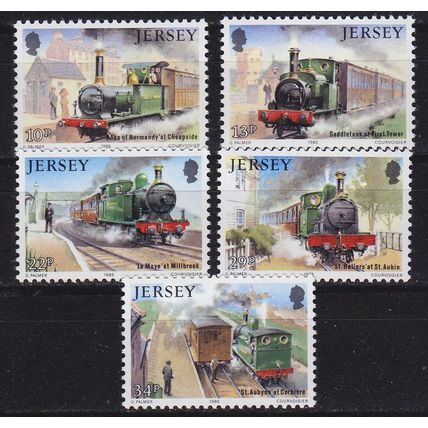ENGLAND GREAT BRITAIN [Jersey] MiNr 0355-59 ( **/mnh ) Eisenbahn