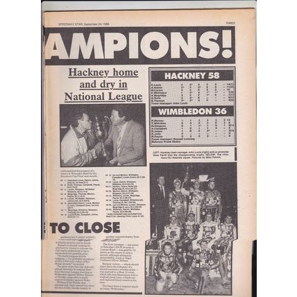 Speedway Star. Spetember 24, 1988. Mauger - Where English riders go wrong