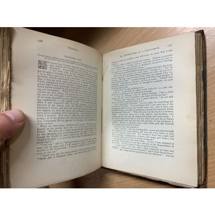 1887 LORD LYTTON "PELHAM" FICTION ANTIQUE FINE BINDING HARDBACK BOOK (P4)