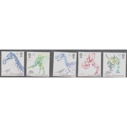 150th Anniversary of Dinosaurs Identification 1991 SG 1573-1577 used unmounted