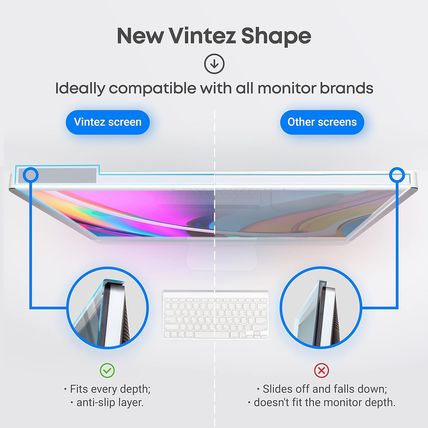 VINTEZ Blue Light Screen Protector for 23, 23.6, 23.8, 24 Inch Computer Monitor