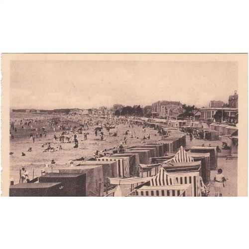 Vue Generale De LaPlage Prise Du Remblal Pornichet France Postcard (F3485)
