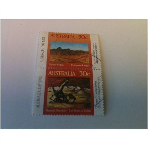 AUSTRALIA 1985 AUSTRALIA DAY joint pair EBID 1 USED