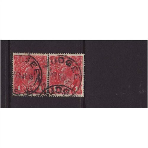 Australia 1913 SG17 Used Se-Tenant Pair (C-446)