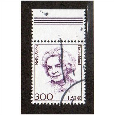 GER 2000 300pf ( €1.53) 'FAMOUS WOMEN - NELLY SACHS' FINE USED (EBID30-223)