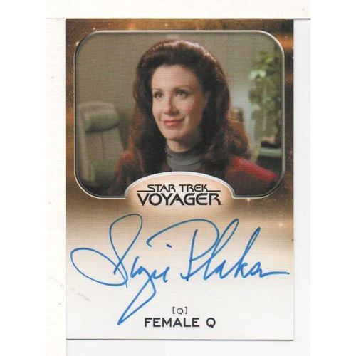 SIGNED CARD - STAR TREK: ALIENS SUZIE PLAKSON - FEMALE Q (2014)