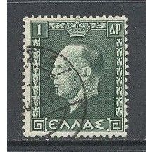 Greece.SG503 1d King George II (Green).Fine Used.Jan15
