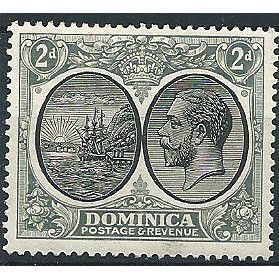 Dominica 1923 SG76 2d Black & Grey Mounted Mint ... .