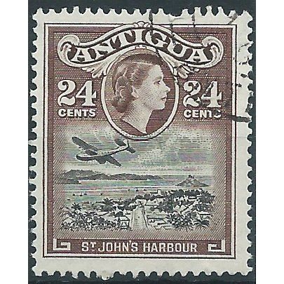 Antigua 1965 SG158a 24c Black & Chocolate-Brown Very Fine Used...