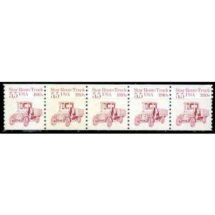 2125 5.5c Star Route Truck Fine MNH Dry Gum PNC 1/5 P0026