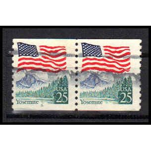 Used 2280 25c U.S. Flag Fine CNP Left 5 PA1041