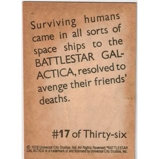 BATTLESTAR GALACTICA ' WONDER BREAD ' card # 17 Space Ships (1978)