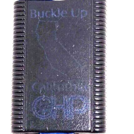Buckle-up California CHP Clip On Plastic Advertising Keychain (J14)