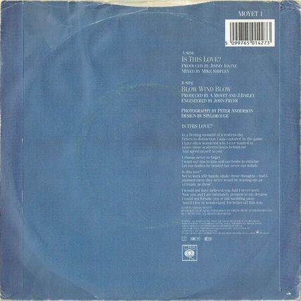 Alison Moyet - Is This Love? 7", Single Near Mint (NM or M-)