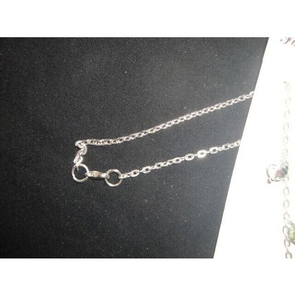 Stunning dichroic clear crystal glass golf ball on SP necklace UK fun holiday
