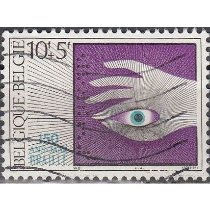 Belgique 1975 Michel 1839 O Cote (2008) 0.90 € Ecriture Braille
