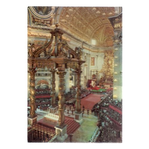 PAPAL CEREMONY, THE ST. PETER'S CHURCH, VATICAN CITY. unused postcard #