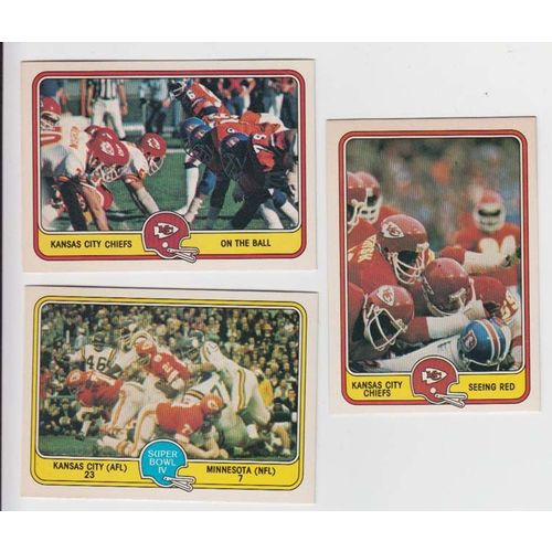 1981 Fleer Team Action Football Cards Kansas City Chiefs Team Set