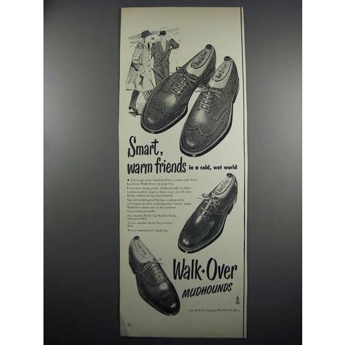 1950 Walk-Over Mudhounds Shoes Ad - Major, Broadmoor