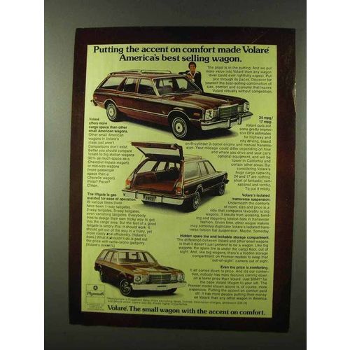 1977 Plymouth Volare Ad - Putting Accent on Comfort