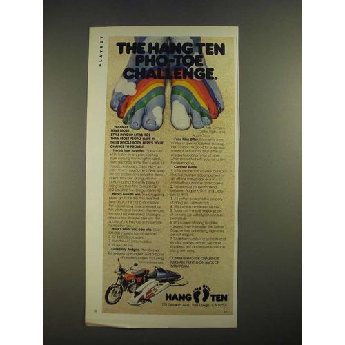 1978 Hang Ten Fashion Ad - Pro-Toe Challenge