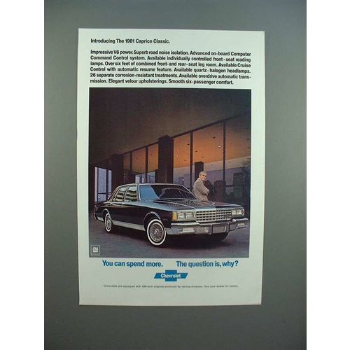 1981 Chevrolet Caprice Classic Car Ad - The Question