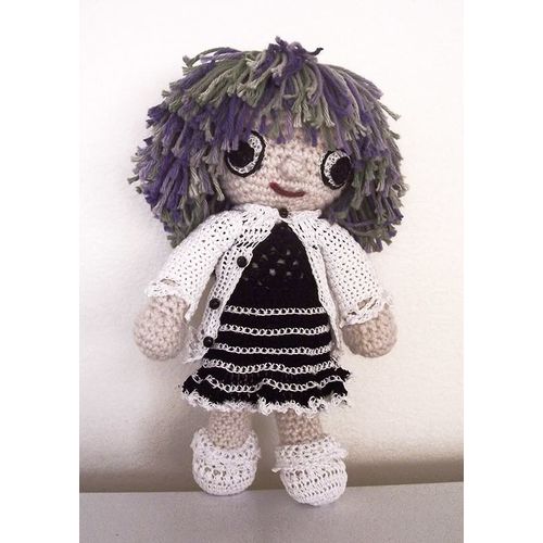 DOLL Dora Dolly crochet toy collectible fully clothed height 10 inch