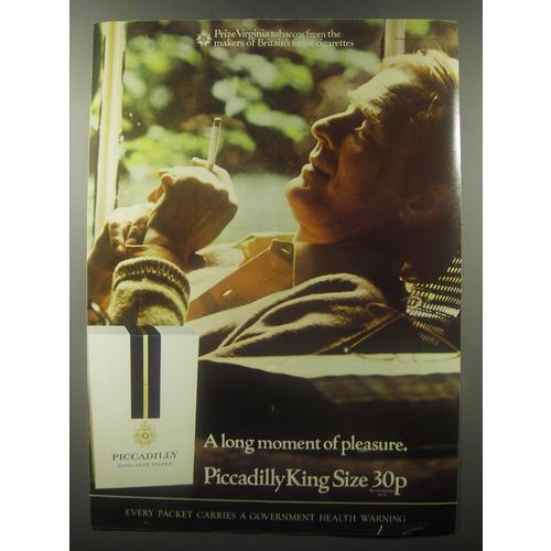 1973 Picadilly King Size Cigarettes Ad - A long moment of pleasure