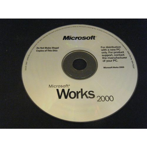 Microsoft Works 2000 #X04-75247 Replacement Disc (PC, 1999) - Disc Only!!!