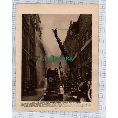 (8752) Moor Lane London Fire Brigade CPL Clothing - c.1925 Book Print