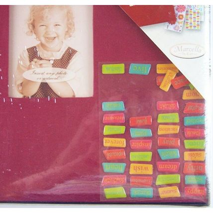 NIB Marcella by Kay 12 x 12 Burgundy Scrapbook Kit, Over 200 Pieces, $49.99