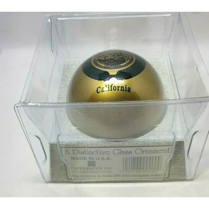 Yreka Ca. Gold-Tone Christmas Ornament Siskiyou County Classic Collectors (G22)