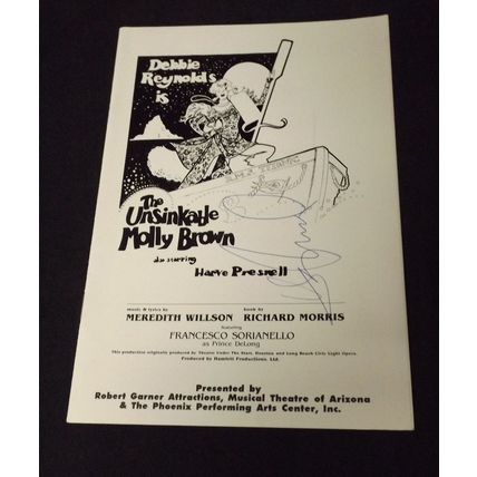Harve Presnell Autographed Unsinkable Molly Brown Playbill 1989