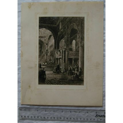 1905 illustration The Palatine Chapel Palermo by Axel Herman Haig