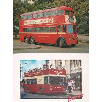 Dublin Irish Bus Tour & Guinness Book 2x Postcard s