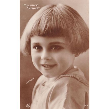 Maurice Sigrist 1920s Hollywood Film Child Star Postcard