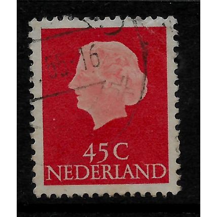 NETHERLANDS 1953 45c RED QUEEN JULIANA SG 783 FINE USED#