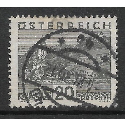 AUSTRIA 1929 LANDSCAPES 20g BLACK DURNSTEIN SG 651 FINE USED