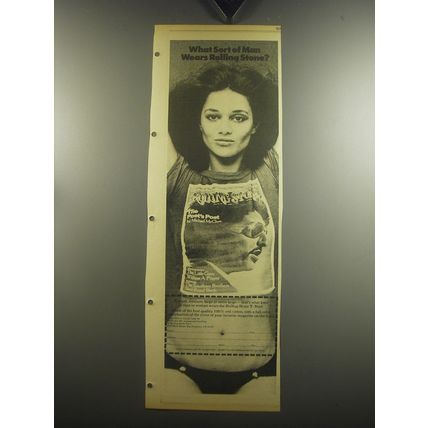 1974 Rolling Stone T-Shirt Advertisement - What sort of man wears Rolling Stone?