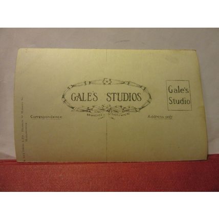 FATHER AND SON? antique photograph postcard by Gales Studio, Manchester =