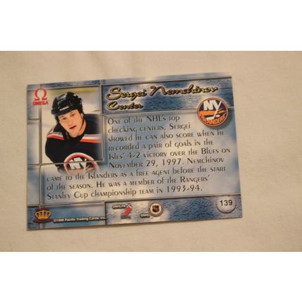 Sergei Nemchinov 1997/98 Pacific Omega GOLD NO. 139