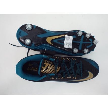 New Mens 14 NIKE Alpha Pro 2 Teal Black Football Cleats Shoes $95 742767-015