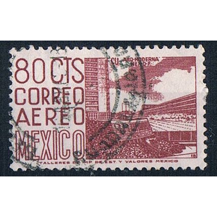 Mexico 1950 SG1056 mex14 University City, Mexico City 80c Used Stamp