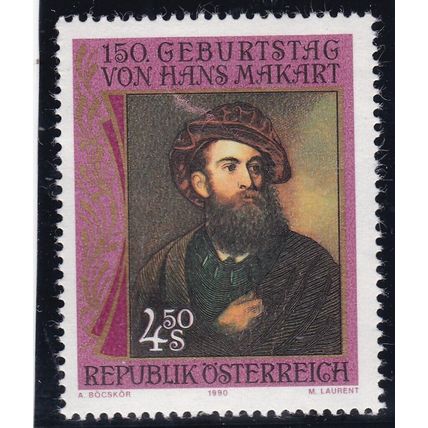 Austria 1990 Hans Makart Mint Never Hung SG 2228 VGC