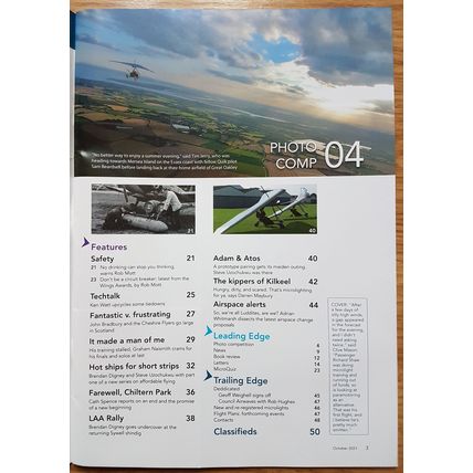 Microlight / Ultralight Flying Magazine, BMAA issue Oct 21