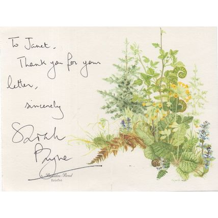 Sarah Payne 1970s Rocky Horror Follies Barnum Hand Signed Letter